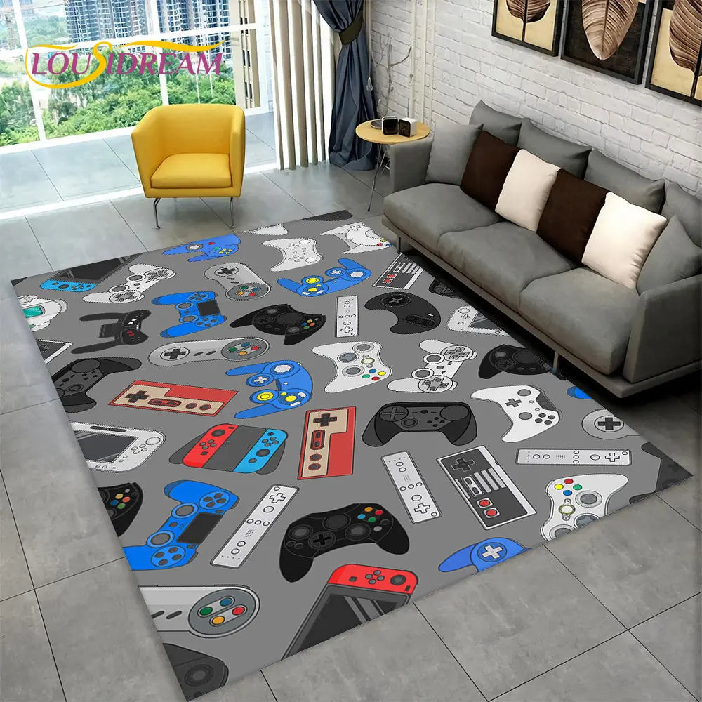 Skorter | Alex 3D Gamer Playmat Carpet - Large Non-Slip Carpet for Kids & Living Room