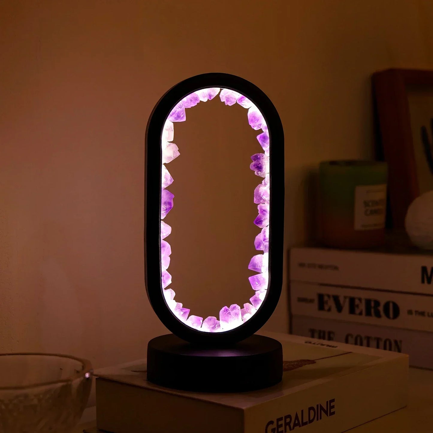 Skorter | AuraStone | Natural Calming Amethyst Serenity Lamp