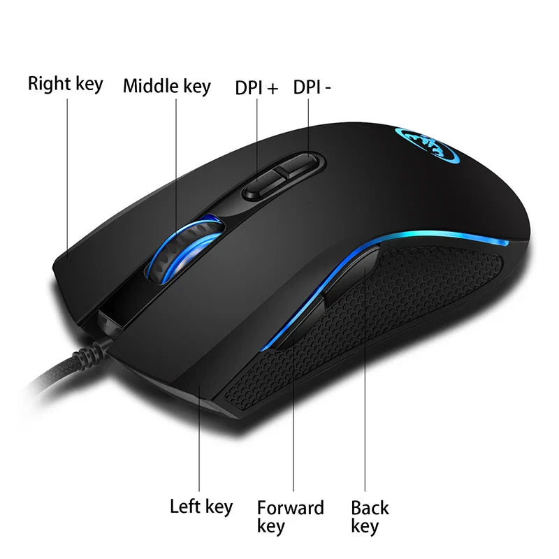 Skorter | LED Optical Wired Gaming Mouse - 7 Buttons