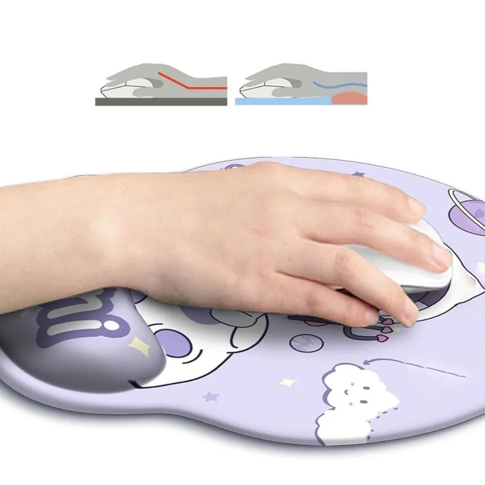 Skorter | Ergonomic Marbled Texture Mouse Pad - Non-Slip Wrist Rest - Comfortable Gaming Mat