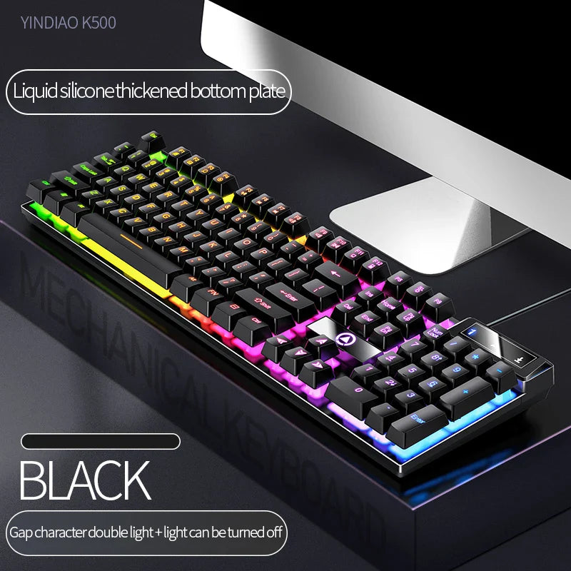 Skorter | 104-Key Wired Gaming Keyboard - Color Matching Backlit