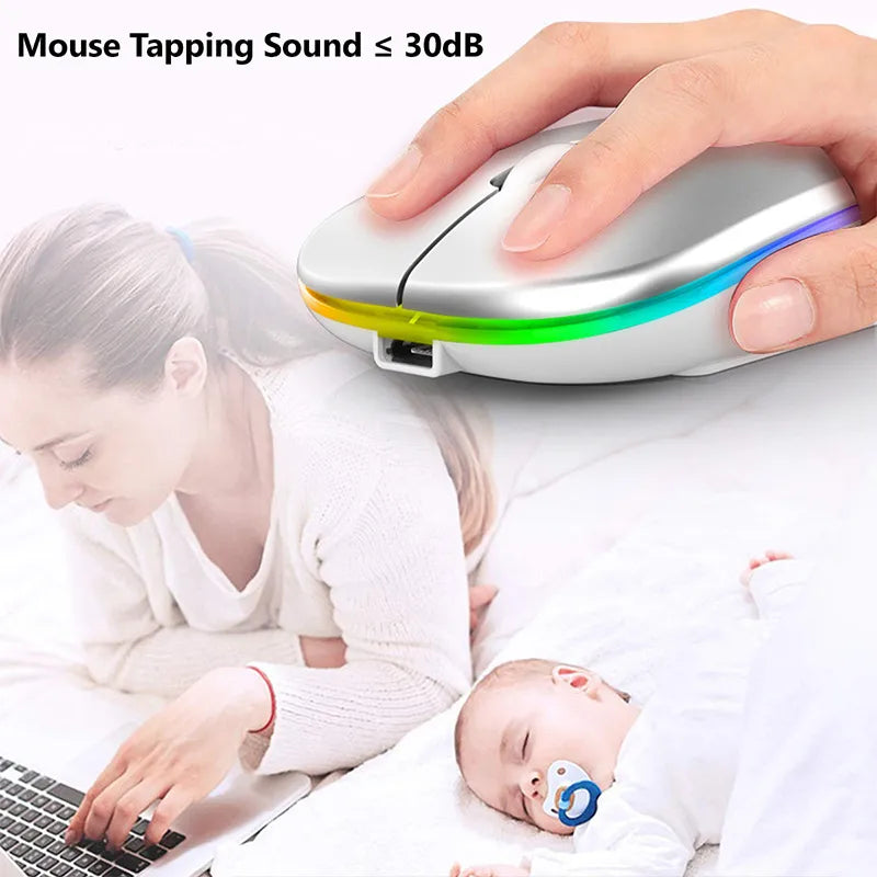 Skorter | RGB Rechargeable Bluetooth Wireless Gaming Mouse - LED Backlit