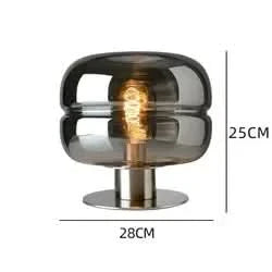 Skorter | Scandinavian Glass Table Lamp – AuroraForm E27