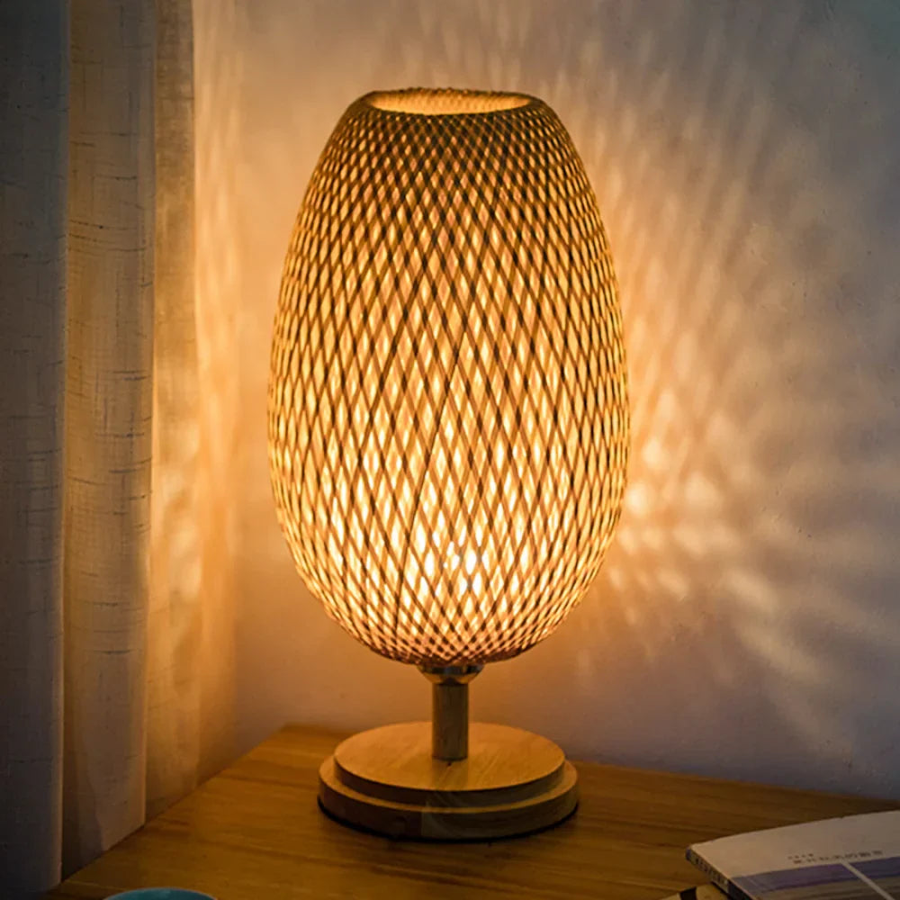 Skorter | Rattan lamp - Stepless dimmable basket lamp for bedroom and living room decoration