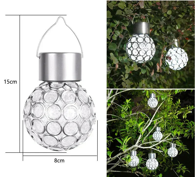 Skorter | LumiSphere - Waterproof Solar Hollow Sphere Lamp for Outdoors – LED Garden Lighting for Terrace and Balcony