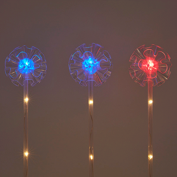 Skorter | Solar-powered Color-changing LED Dandelion 3-piece Plug Set