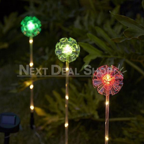 Skorter | Solar-powered Color-changing LED Dandelion 3-piece Plug Set