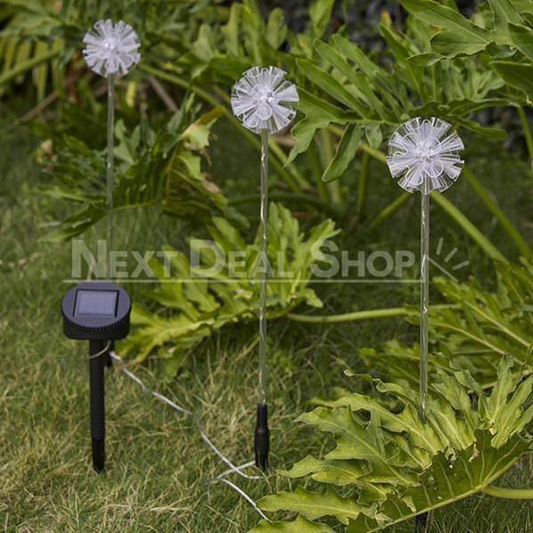 Skorter | Solar-powered Color-changing LED Dandelion 3-piece Plug Set