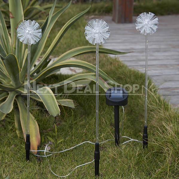 Skorter | Solar-powered Color-changing LED Dandelion 3-piece Plug Set
