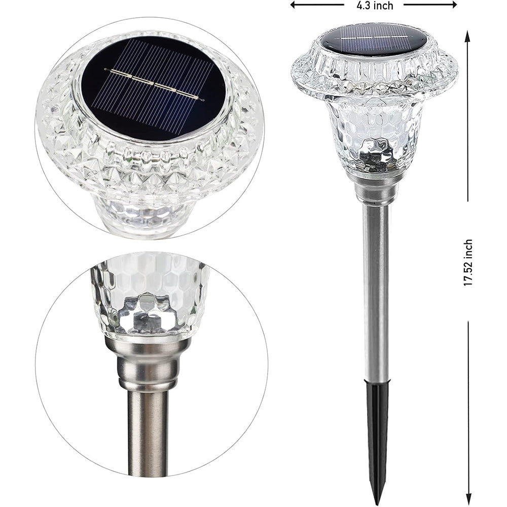 Skorter | Solar Powered Crystal Glass Lawn Stake Light