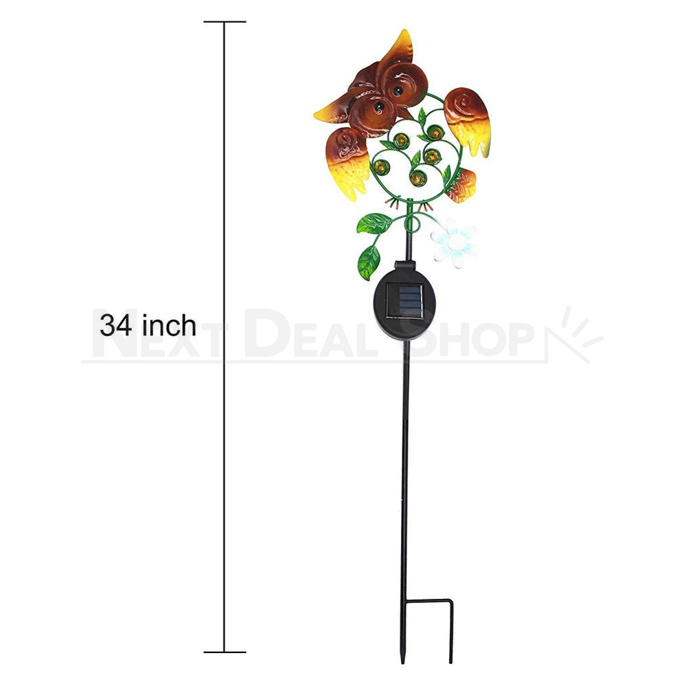 Skorter | Solar-Powered Iron Owl Garden Light