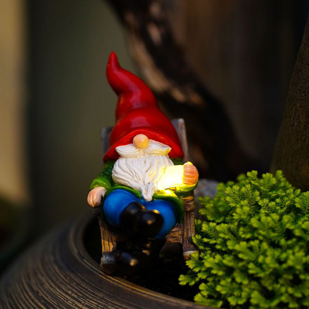 Skorter | Solar Powered LED Garden Gnome Statue