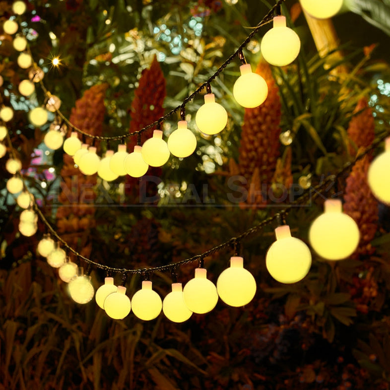 Skorter | Solar-Powered LED Ball Light String (Warm White and Multicolor available)