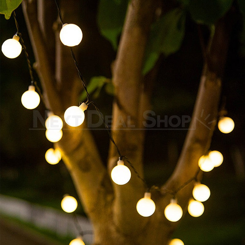 Skorter | Solar-Powered LED Ball Light String (Warm White and Multicolor available)