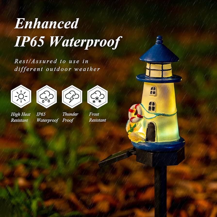 Skorter | Solar Powered LED Lighthouse Stake Light