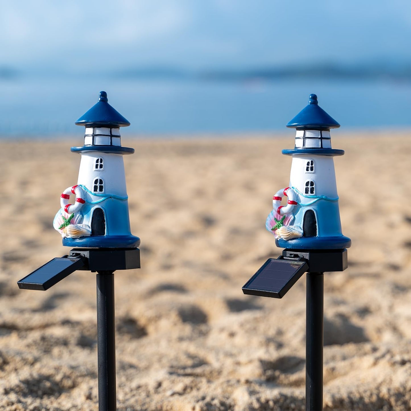 Skorter | Solar Powered LED Lighthouse Stake Light