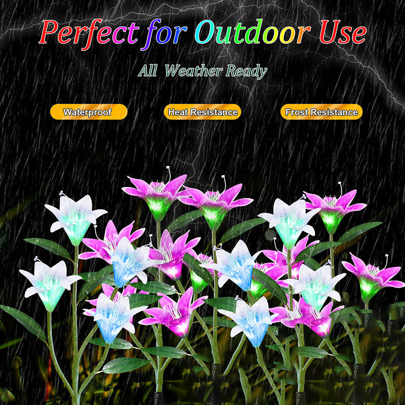 Skorter | Solar Powered LED Lily Flower Stake Light