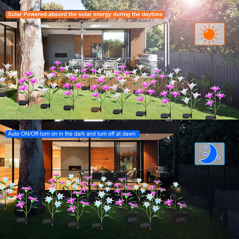 Skorter | Solar Powered LED Lily Flower Stake Light