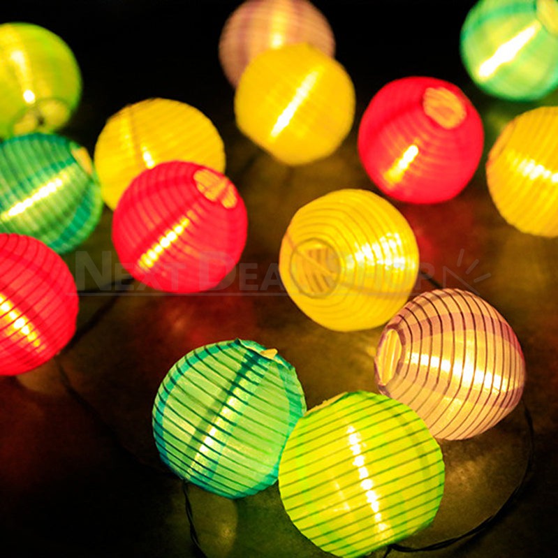 Skorter | Solar-powered LED Silk Lantern Light String