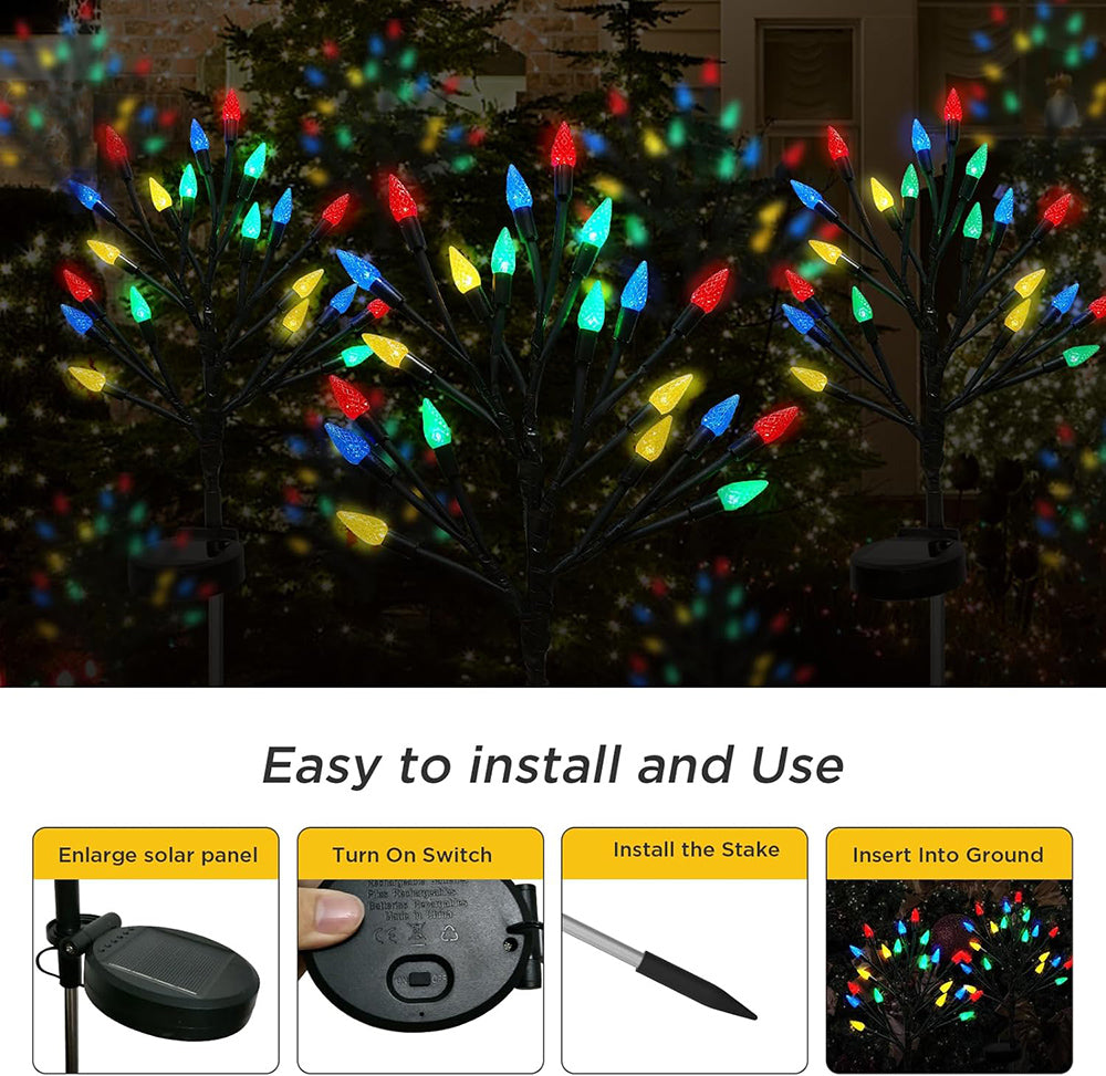 Skorter | Solar-powered LED Strawberry Tree Stake Light