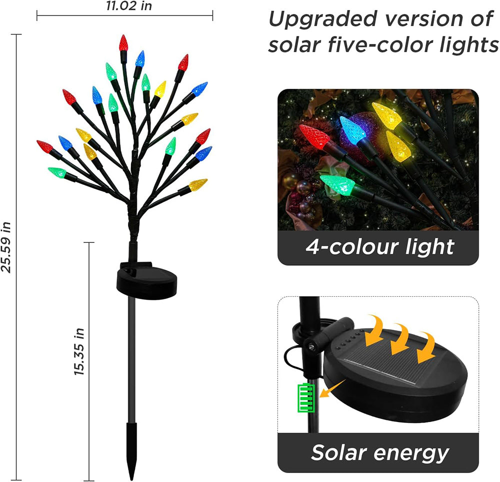Skorter | Solar-powered LED Strawberry Tree Stake Light