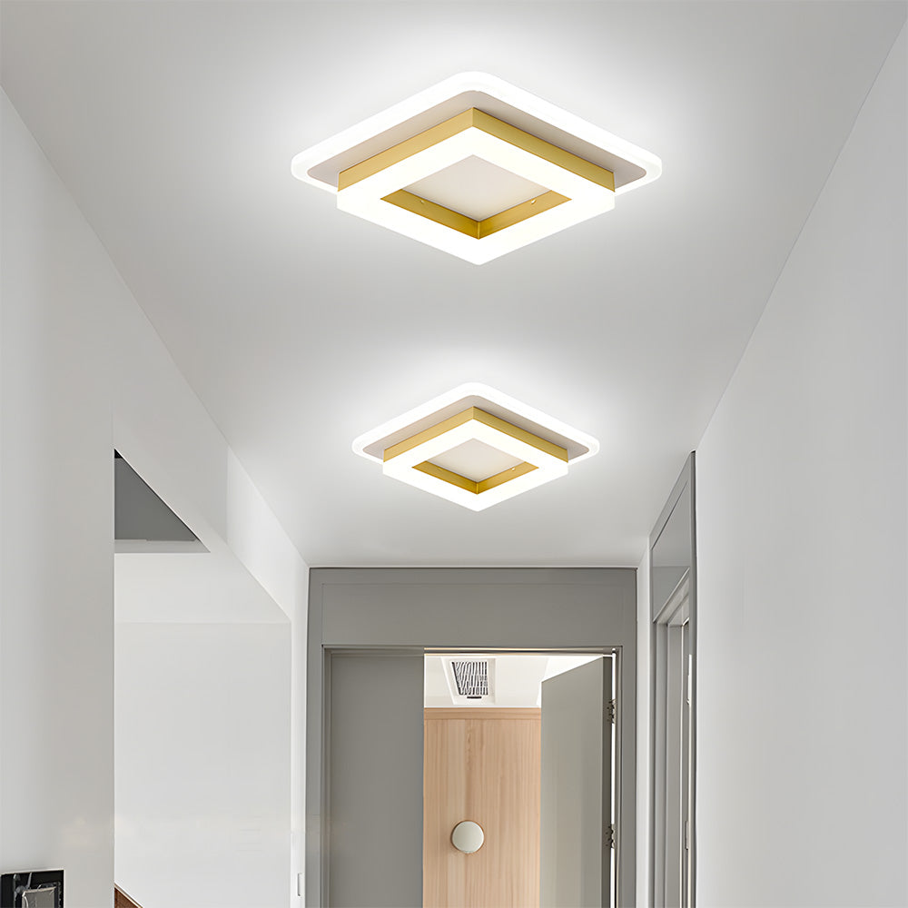 Skorter | Slim Square Modern LED Ceiling Light – Minimalist Flush-Mount for Soft Ambient Lighting