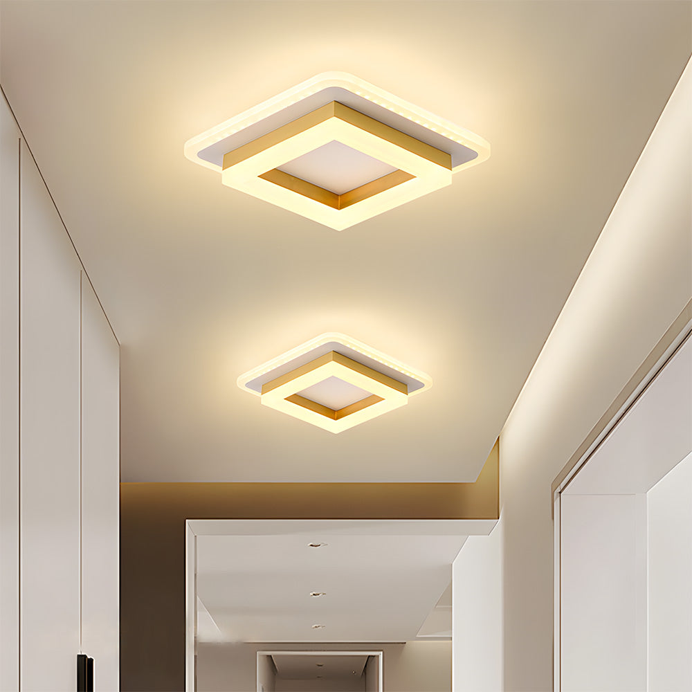 Skorter | Slim Square Modern LED Ceiling Light – Minimalist Flush-Mount for Soft Ambient Lighting