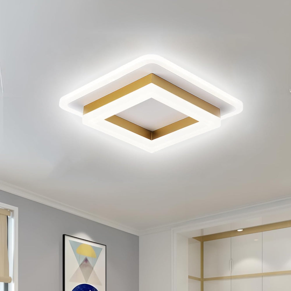 Skorter | Slim Square Modern LED Ceiling Light – Minimalist Flush-Mount for Soft Ambient Lighting