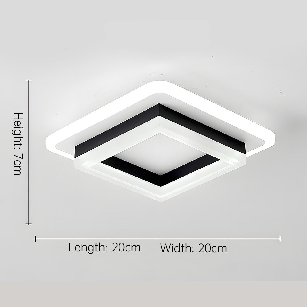 Skorter | Slim Square Modern LED Ceiling Light – Minimalist Flush-Mount for Soft Ambient Lighting