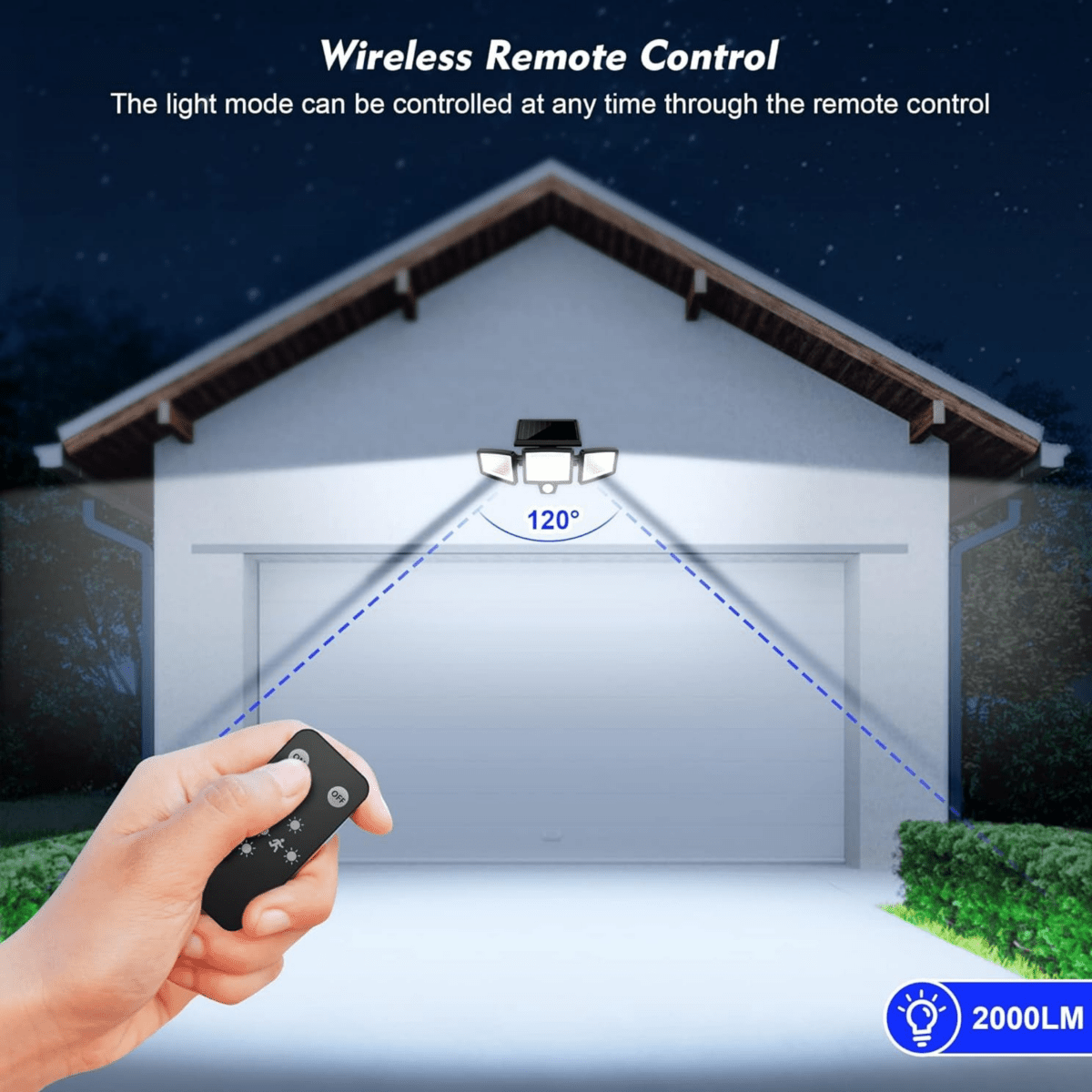 Skorter | Solar-powered LED security light with motion sensor & remote control