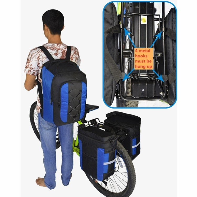Skorter | Mountain Bike Bicycle Rear Shelf Bag Camel Bag(Black Green)