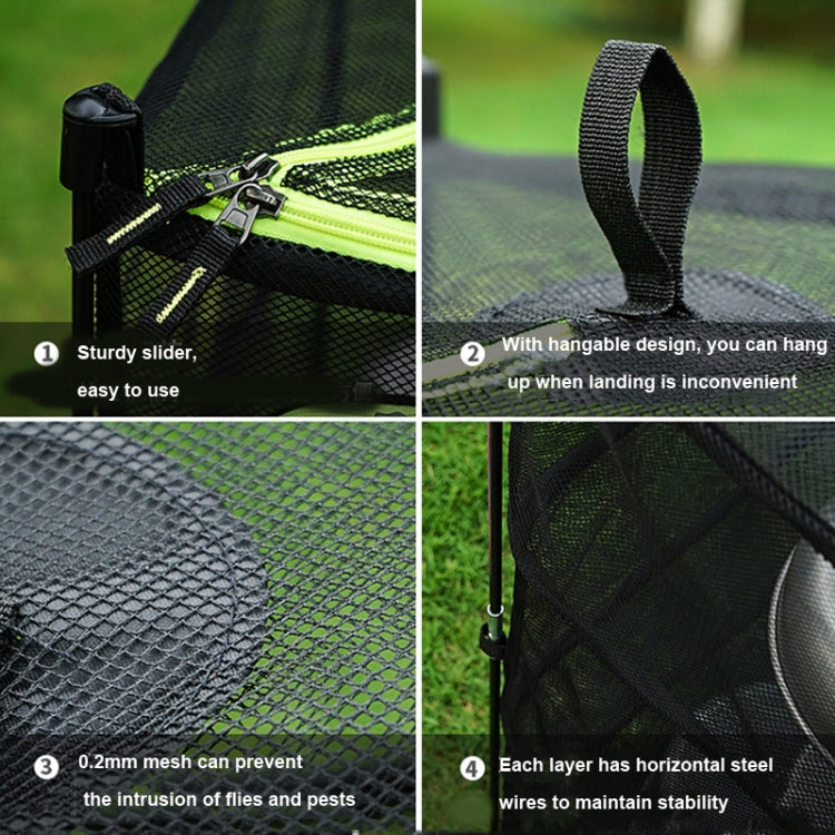 Skorter | Outdoor Folding Drying Net Four-Layer Storage Basket Storage Basket Camping Drying Fish Drying Net Rack Hanging Basket(Red)