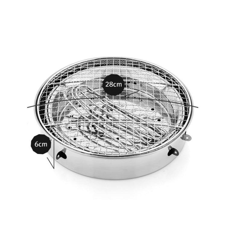Skorter | Small BBQ Outdoor Stainless Steel Portable BBQ Grilled Net Camping Picnic Charcoal Folding Oven