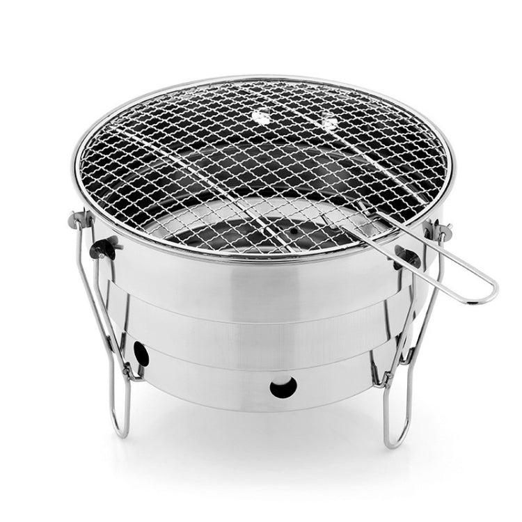 Skorter | Small BBQ Outdoor Stainless Steel Portable BBQ Grilled Net Camping Picnic Charcoal Folding Oven