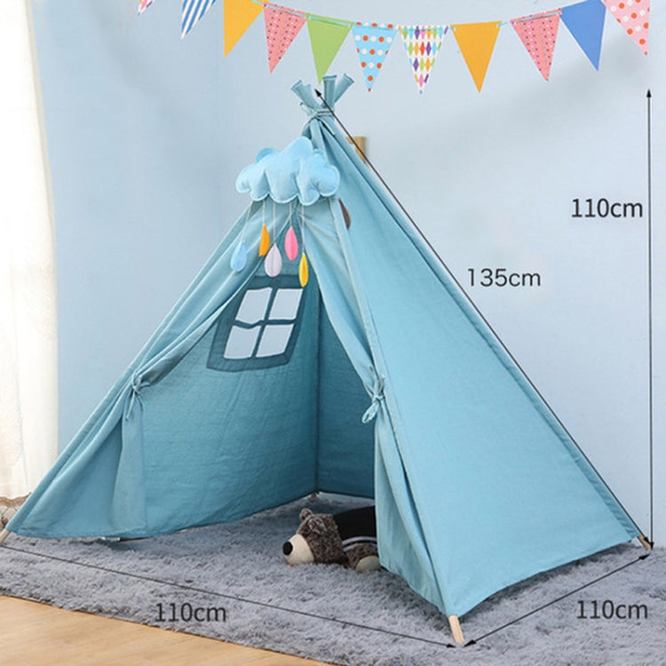 Skorter | Children's Room Princess Tent Indoor Play House Folding Tent Toy, Size:1.35m(Blue)