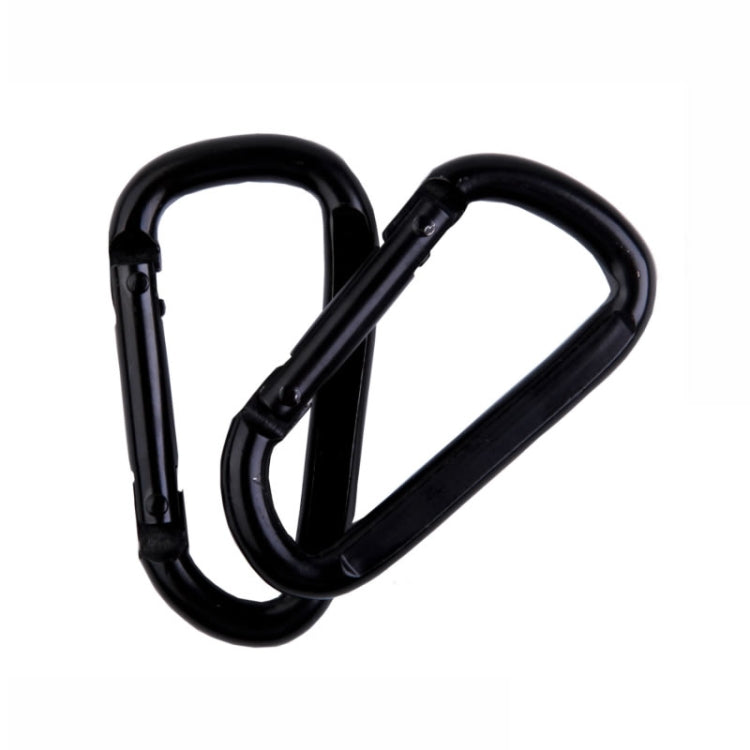 Skorter | 10 PCS D-shaped Aluminum Carabiner Outdoor Hanging Buckle Water Bottle Buckle(Black)