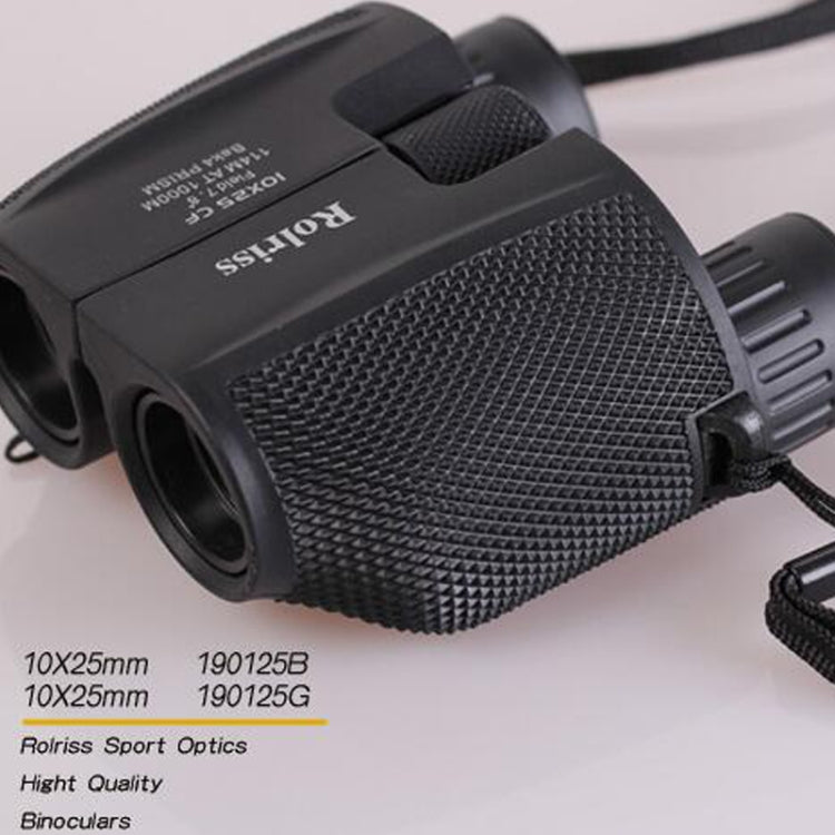 Skorter | ROLISS 10X25 Outdoor Sports Portable Waterproof Pocket Binocular High Power Telescope(Black)