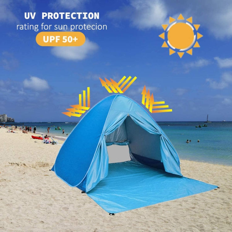 Skorter | With Curtain Automatic Instant Pop Up Tent Potable Beach Tent, Size: 150x165x110cm(Pink)