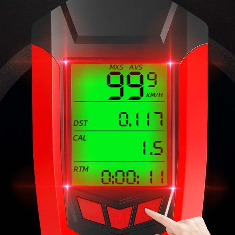 Skorter | Front Light (With Fog Light) & Horn & Speedometer Multifunctional Bicycle Mountain Bike Headlight(Code Watch (Black))