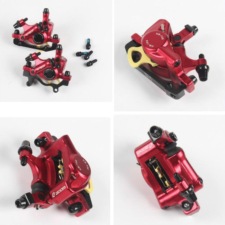 Skorter | ZOOM HB100 Mountain Bike Hydraulic Brake Caliper Folding Bike Cable Pull Hydraulic Disc Brake Caliper, Style:Front and Rear(Black)