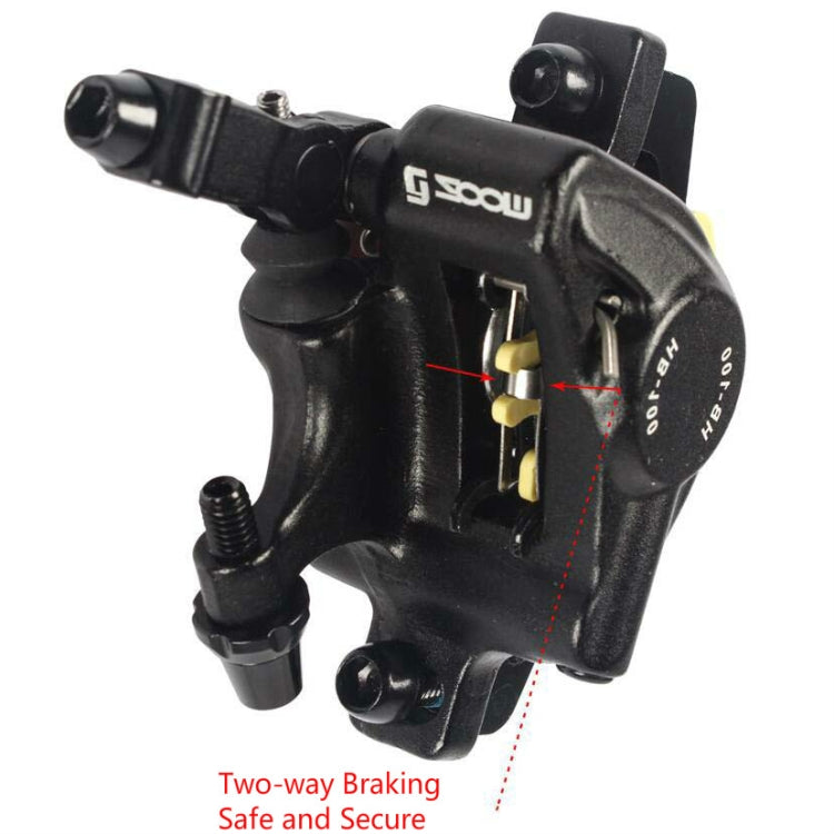 Skorter | ZOOM HB100 Mountain Bike Hydraulic Brake Caliper Folding Bike Cable Pull Hydraulic Disc Brake Caliper, Style:Front and Rear(Black)