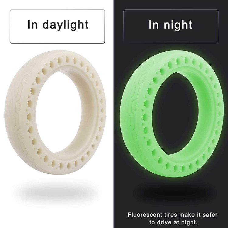 Skorter | M0137 For Xiaomi Mijia M365 Electric Scooter Accessories 8.5 inch Shock-absorbing Pattern Honeycomb Solid Tire Fluorescent Tire(Fluorescent Green)