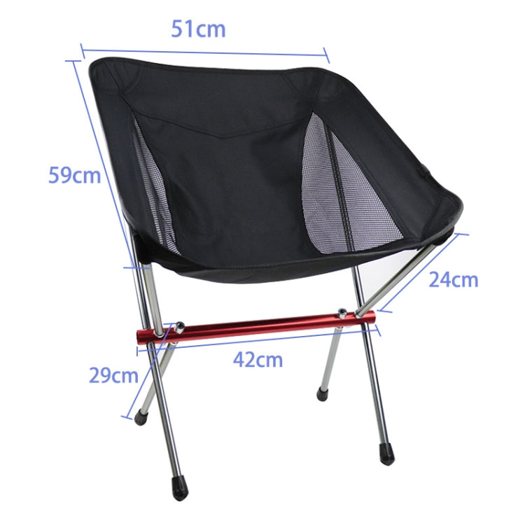 Skorter | Outdoor Beach Chair Aluminum Alloy Ultra Light Camping Barbecue Fishing Portable Folding Back Chair(Folding Chair + Telescopic Tripod)