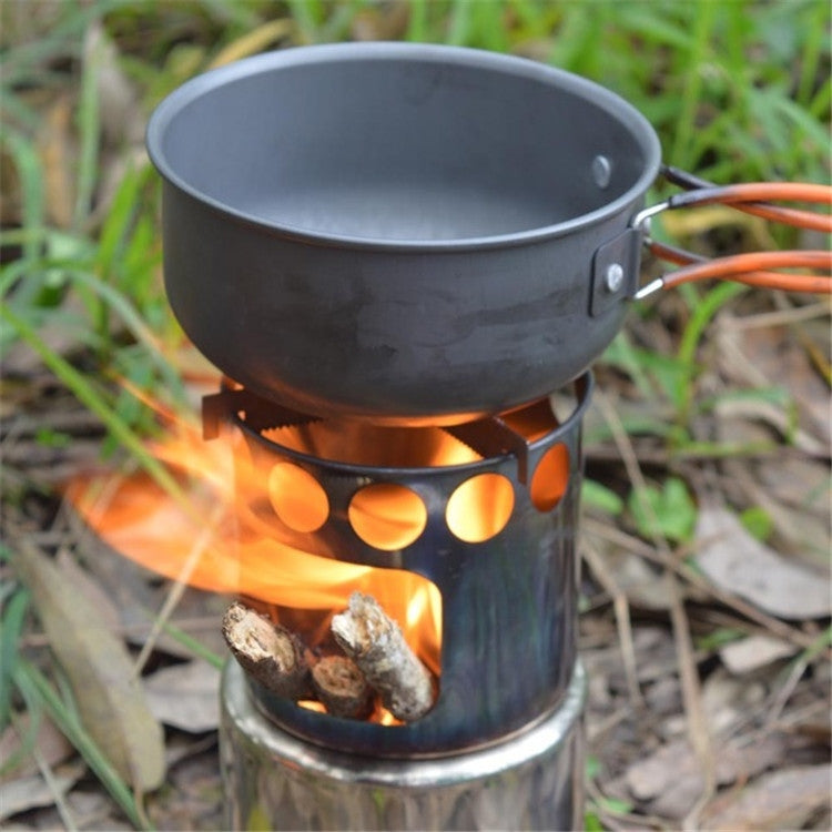 Skorter | Outdoor Hiking Camping Wood Stove Set With Cutlery(Fruit Green Handle)