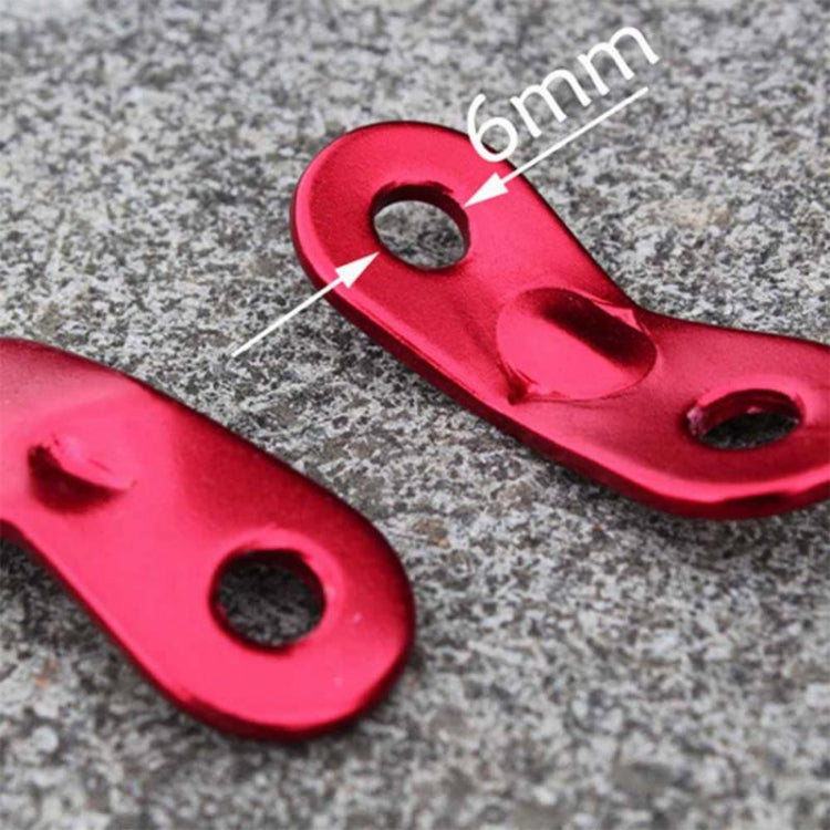 Skorter | 10 PCS Outdoor Camping Aluminum Alloy Cord Runners Rope Tensioners Tent Guy Line Rope Tensioners(Red)