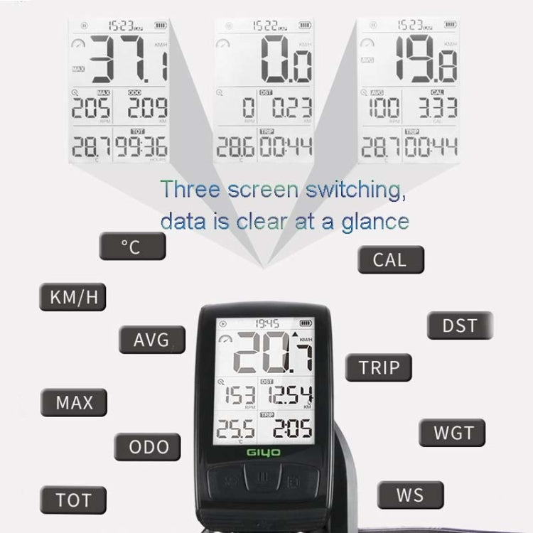 Skorter | GIYO M4 Bicycle Computer Bluetooth Wireless Road Bike Speedometer Odometer