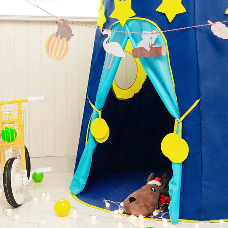 Skorter | Children Indoor Toy House Yurt Game Tent(Blue)