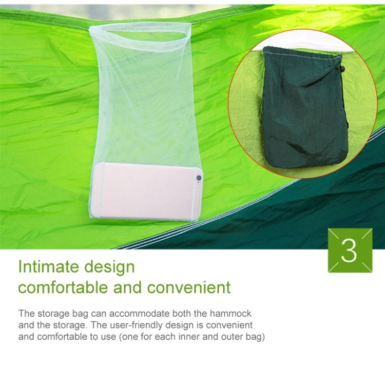 Skorter | 1-2 Person Outdoor Mosquito Net Parachute Hammock Camping Hanging Sleeping Bed Swing Portable Double Chair, 260 x 140cm