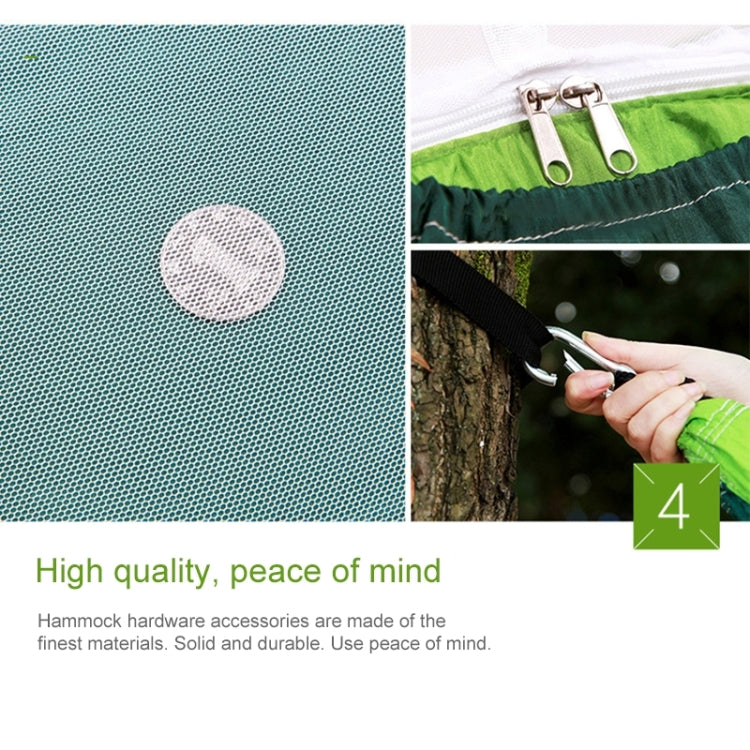 Skorter | 1-2 Person Outdoor Mosquito Net Parachute Hammock Camping Hanging Sleeping Bed Swing Portable Double Chair, 260 x 140cm