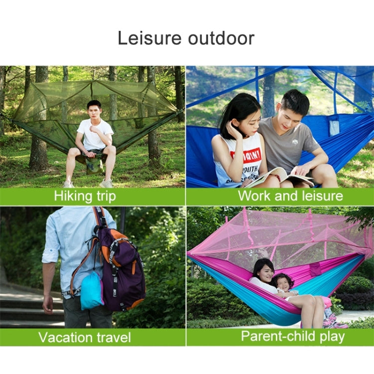 Skorter | 1-2 Person Outdoor Mosquito Net Parachute Hammock Camping Hanging Sleeping Bed Swing Portable Double Chair, 260 x 140cm